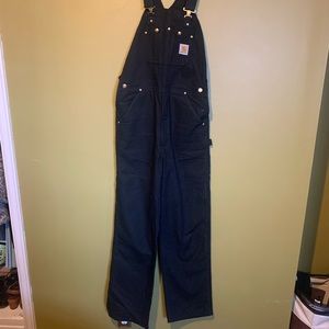 Carhartt black overalls 34X36